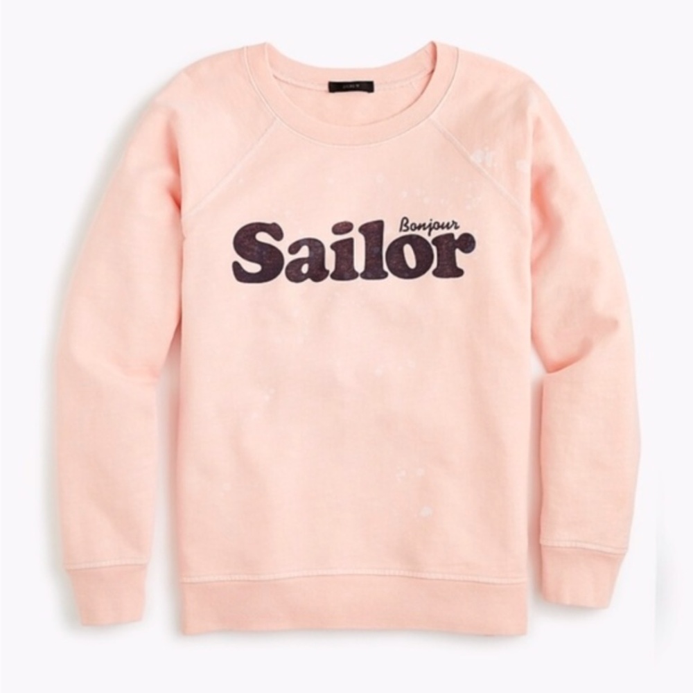 J. Crew Cotton Bonjour Sailor Sweatshirt